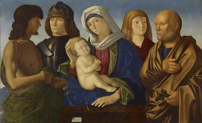 Madonna en Kind met Vier Heiligen, c.1500